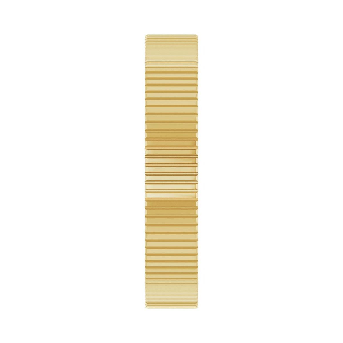 Sapphire Row Gold Ribbed Band - 18K Yellow Gold (view 4)