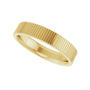Sapphire Row Gold Ribbed Band - 18K Yellow Gold (view 5)