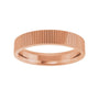 Sapphire Row Gold Ribbed Band - 14K Rose Gold (view 3)