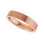 Sapphire Row Gold Ribbed Band - 14K Rose Gold (view 5)