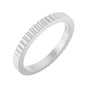 Sapphire Row Gold Petite Ribbed Band - 14K White Gold, 2 mm, 7