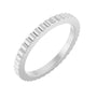 Sapphire Row Gold Petite Ribbed Band - Platinum, 1.5 mm, 5.5