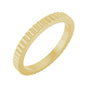 Sapphire Row Gold Petite Ribbed Band - 14K Yellow Gold, 2 mm, 7