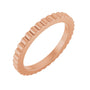 Sapphire Row Gold Petite Ribbed Band - 18K Rose Gold, 1.5 mm, 4