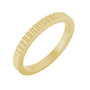 Sapphire Row Gold Petite Ribbed Band - 10K Yellow Gold, 2 mm, 7.5