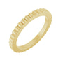 Sapphire Row Gold Petite Ribbed Band - 18K Yellow Gold, 1.5 mm, 4