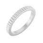 Sapphire Row Gold Petite Ribbed Band - Platinum, 2 mm, 7.5