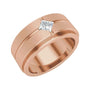 Sapphire Row Lab-Grown Diamond Grooved Princess-Cut Band - 14K Rose Gold