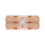 Sapphire Row Lab-Grown Diamond Grooved Princess-Cut Band - 14K Rose Gold (view 3)