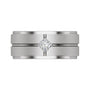 Sapphire Row Lab-Grown Diamond Grooved Princess-Cut Band - 14K White Gold (view 3)