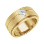 Sapphire Row Lab-Grown Diamond Grooved Princess-Cut Band - 14K Yellow Gold