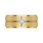 Sapphire Row Lab-Grown Diamond Grooved Princess-Cut Band - 14K Yellow Gold (view 3)