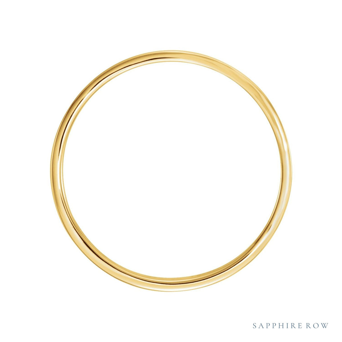 Sapphire Row Gold Hammered Flat Band - 14K Yellow Gold, 4 mm (view 2)