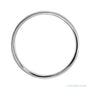 Sapphire Row Gold Hammered Flat Band - 14K White Gold (view 2)
