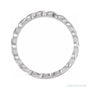 Sapphire Row Gold Chain Link Band - 14K White Gold (view 2)