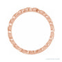 Sapphire Row Gold Chain Link Band - 10K Rose Gold (view 2)