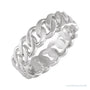 Sapphire Row Gold Chain Link Band - Platinum