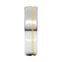 Sapphire Row Gold Off-Center Groove Comfort-Fit Band - 14K Yellow & White Gold (view 4)