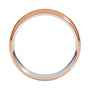 Sapphire Row Gold Off-Center Groove Comfort-Fit Band - 14K White & Rose Gold (view 2)
