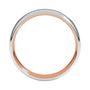 Sapphire Row Gold Off-Center Groove Comfort-Fit Band - 18K Rose & White Gold (view 2)