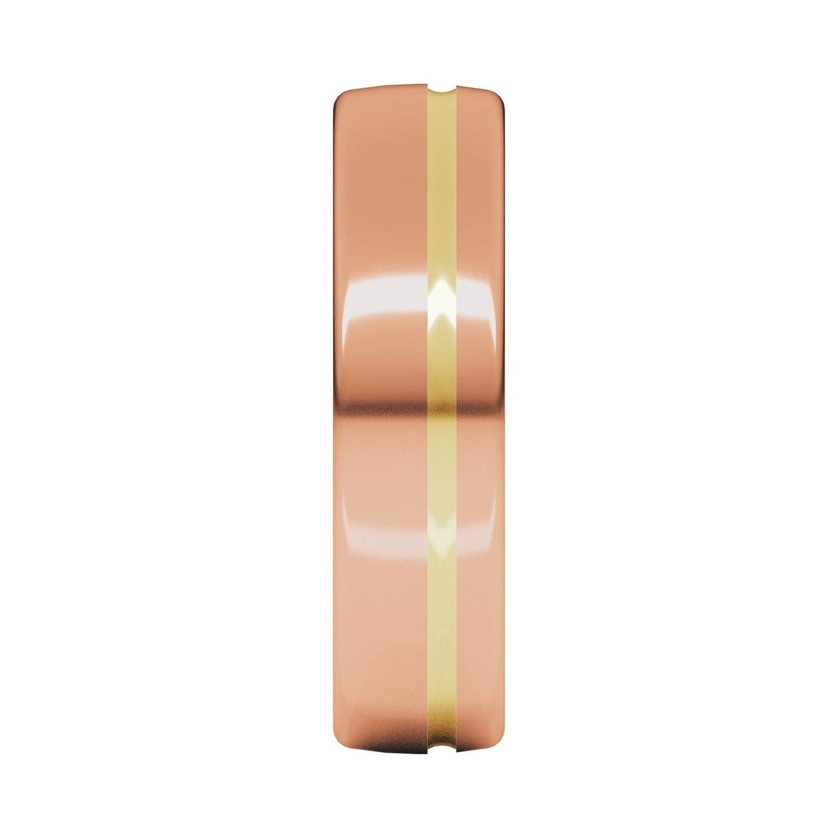 Sapphire Row Gold Off-Center Groove Comfort-Fit Band - 14K Yellow & Rose Gold (view 4)