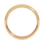 Sapphire Row Gold Off-Center Groove Comfort-Fit Band - 18K Rose & Yellow Gold (view 2)