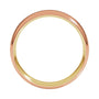 Sapphire Row Gold Off-Center Groove Comfort-Fit Band - 18K Yellow & Rose Gold (view 2)