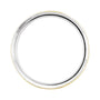 Sapphire Row Gold Hammered Stepped-Edge Comfort-Fit Band - 14K White & Yellow Gold (view 2)