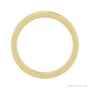 Sapphire Row Gold Wheat Pattern Inlay Band - 18K Yellow Gold, 3 mm (view 2)