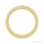 Sapphire Row Gold Wheat Pattern Inlay Band - 18K Yellow Gold, 6 mm (view 2)
