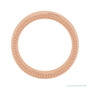 Sapphire Row Gold Wheat Pattern Inlay Band - 14K Rose Gold, 6 mm (view 2)