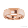Sapphire Row Gold Wheat Pattern Inlay Band - 14K Rose Gold, 6 mm (view 3)