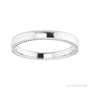 Sapphire Row Gold Wheat Pattern Inlay Band - Platinum, 3 mm (view 3)