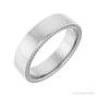 Sapphire Row Gold Wheat Pattern Inlay Band - Platinum, 6 mm