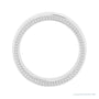 Sapphire Row Gold Wheat Pattern Inlay Band - 10K White Gold, 6 mm (view 2)