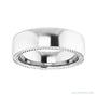 Sapphire Row Gold Wheat Pattern Inlay Band - 10K White Gold, 6 mm (view 3)
