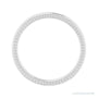 Sapphire Row Gold Wheat Pattern Inlay Band - 14K White Gold, 3 mm (view 2)