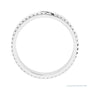 Sapphire Row Natural Diamond Diagonal-Groove Band - 14K White Gold, 8.5 (view 2)