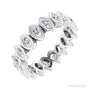 Sapphire Row Lab-Grown Diamond Marquise Bezel Band - 14K White Gold, 4 × 2 mm · 1 3/8 ctw