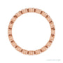 Sapphire Row Natural Diamond Round Station Band - 14K Rose Gold, 1.7 mm, 5 (view 2)
