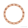 Sapphire Row Natural Diamond Round Station Band - 14K Rose Gold, 2.25 mm, 5 (view 2)