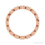 Sapphire Row Natural Diamond Round Station Band - 14K Rose Gold, 2.25 mm, 6 (view 2)
