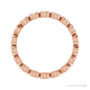 Sapphire Row Natural Diamond Round Station Band - 14K Rose Gold, 2.25 mm, 7 (view 2)