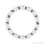 Sapphire Row Natural Diamond Round Station Band - 14K White Gold, 2.5 mm, 7 (view 2)