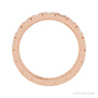 Sapphire Row Natural Diamond Princess-Cut Station Band - 14K Rose Gold, 2 × 2 mm, 6 (view 2)