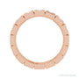 Sapphire Row Natural Diamond Princess-Cut Station Band - 14K Rose Gold, 2 × 2 mm, 7 (view 2)