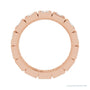 Sapphire Row Natural Diamond Princess-Cut Station Band - 14K Rose Gold, 2.5 × 2.5 mm, 5 (view 2)