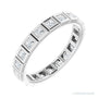 Sapphire Row Natural Diamond Princess-Cut Station Band - Platinum, 1.75 × 1.75 mm, 6