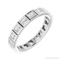 Sapphire Row Natural Diamond Princess-Cut Station Band - Platinum, 2 × 2 mm, 6