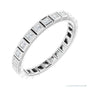 Sapphire Row Natural Diamond Princess-Cut Station Band - Platinum, 1.3 × 1.3 mm, 5